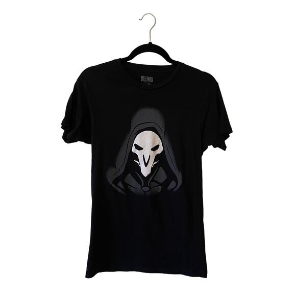 Blizzard S short sleeve t-shirt black white OVERWATCH video game casual cotton - Picture 1 of 7